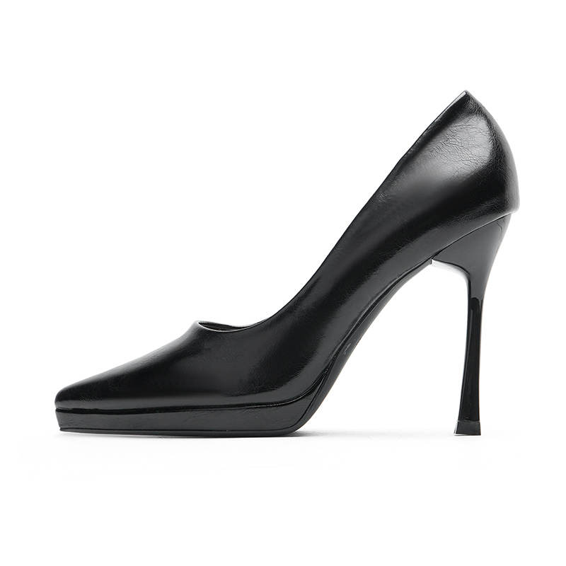 Zubumei Microfiber Leather Slim Heel High Heels 10.5cm Women's