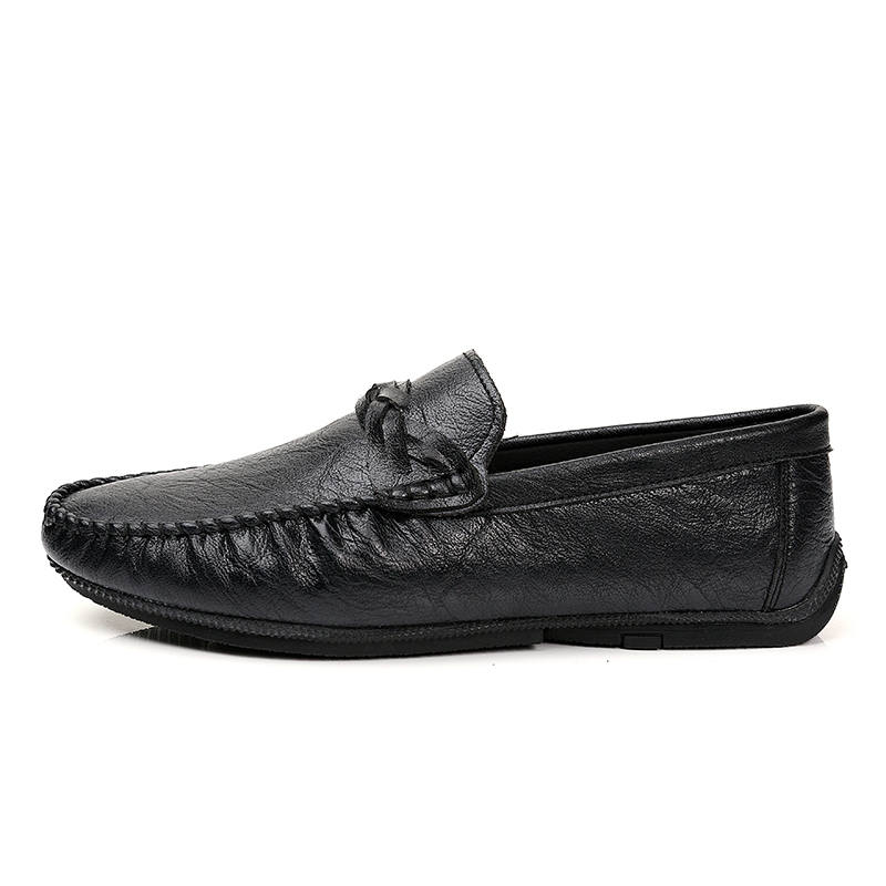 YINGLUNQISHI Microfiber Leather Casual Shoes Men's Black