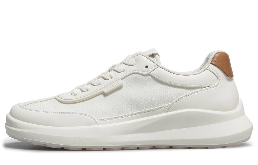 Desai Casual Shoes Men's Low Top White, Black, Apricot
