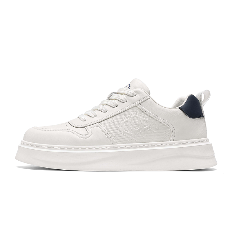 OPP Good Looking, Athleisure White Sneakers Synthetic Leather Low top Skateboard Shoes Men's