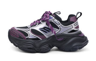 Mr.shang Lifestyle Mr.shang Abrasion Resistant Slip Resistant Low top Chunky Sneakers Women's Purple