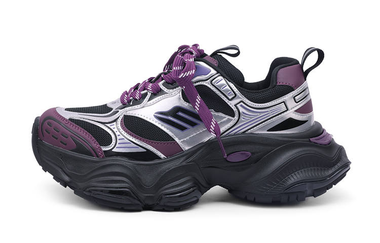 Mr.shang Lifestyle Mr.shang Abrasion Resistant Slip Resistant Low top Chunky Sneakers Women's Purple