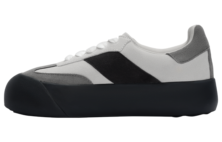 GOOD BAI DUM Pompompurin Platform Shoes Cow Split Leather Low top Sports Casual Shoes Unisex Gray