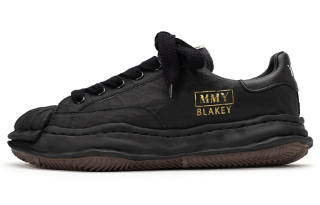 MIHARA YASUHIRO Blakey Cow Leather, Leather Low top Stylish Skateboarding Shoes Unisex Black