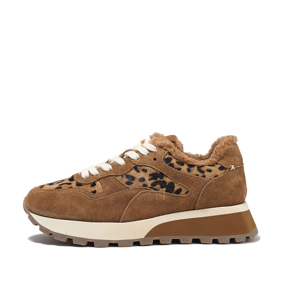 BELLALILY Height Increasing Thermal Chunky Sneakers Women's Brown