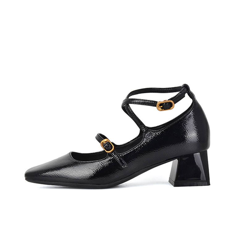 Zubumei Microfiber Leather Mary Jane Shoes Women's