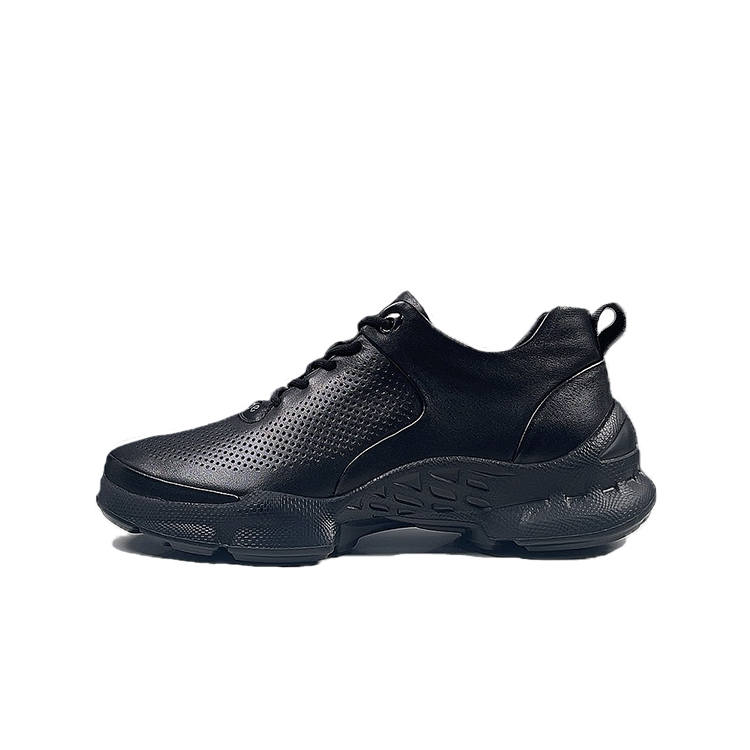 SHUPATE Top Grain Cow Leather Low top Casual Shoes Men's Black