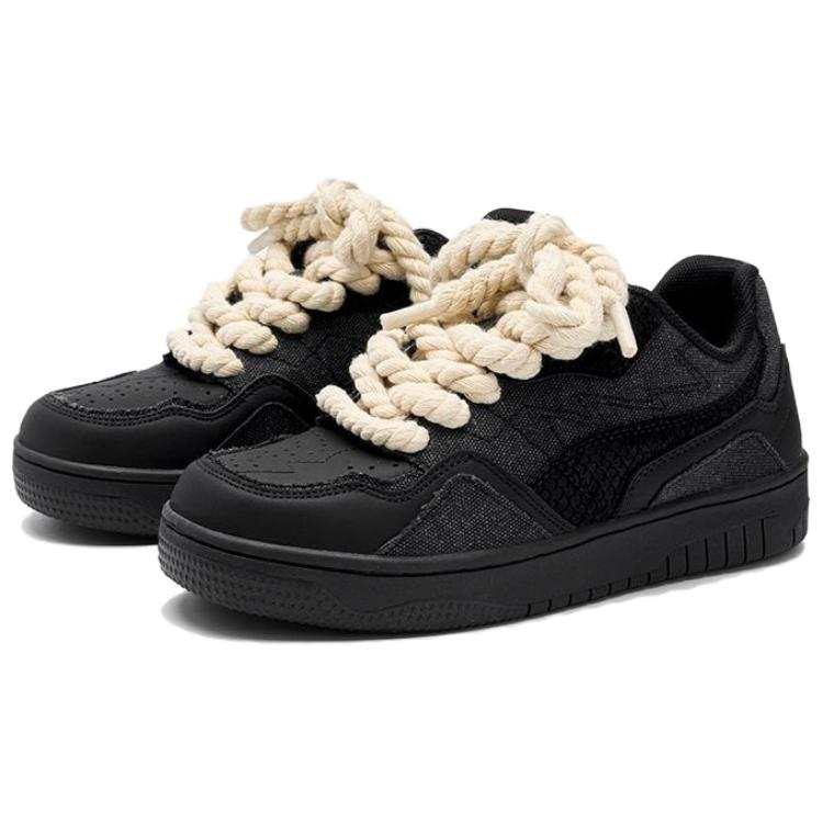 DAOTUSEN Mesh Slip Resistant Abrasion Resistant Slip Resistant Abrasion Resistant Low top Skateboard Shoes Men's Black