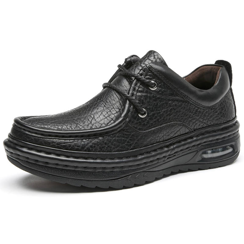 Mulinsen Casual Leather Shoes Men's Low Top Brown