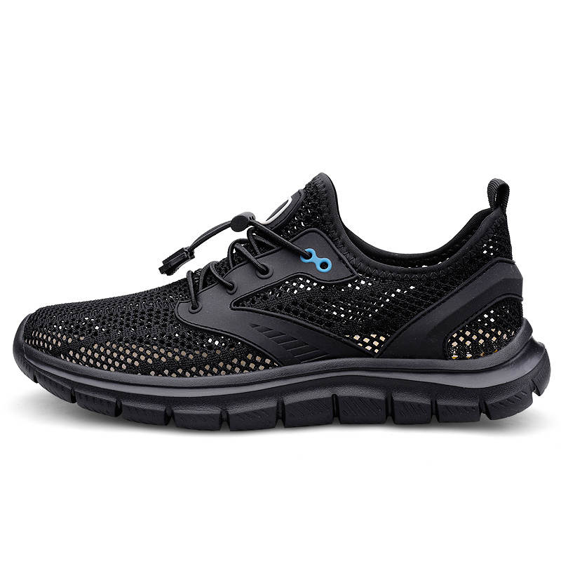 YINGLUNQISHI Fabric Breathable Low top Casual Shoes Men's Black