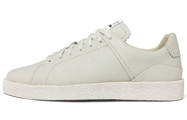 Clarks Originals Leather Low top Stylish Skateboarding Shoes Men's Ecru
