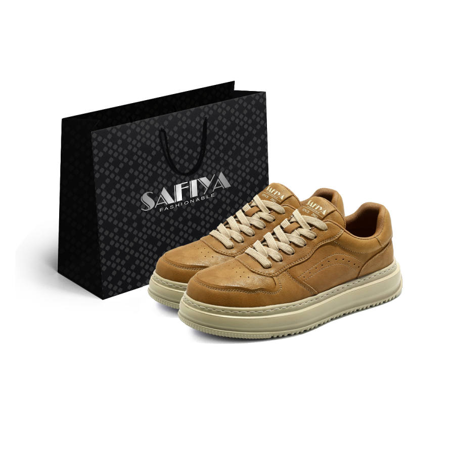 Safiya Low top Skateboard Shoes Men's Yellow Brown