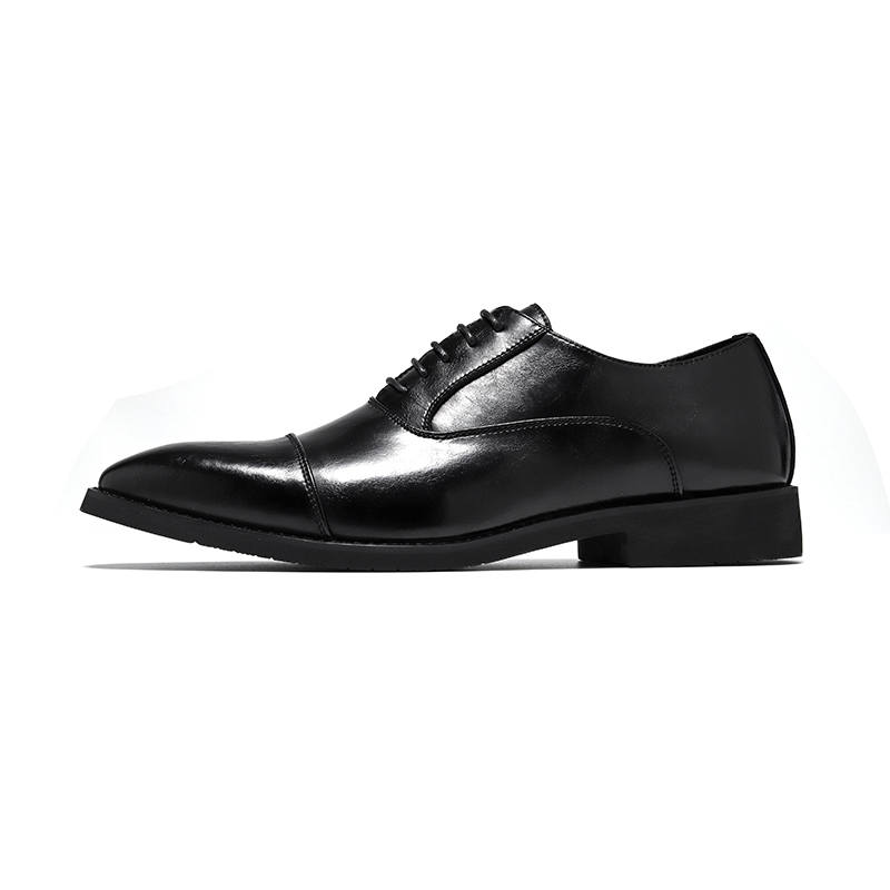 LUOMAIKE Cow Split Leather Dress Shoes Men's Black