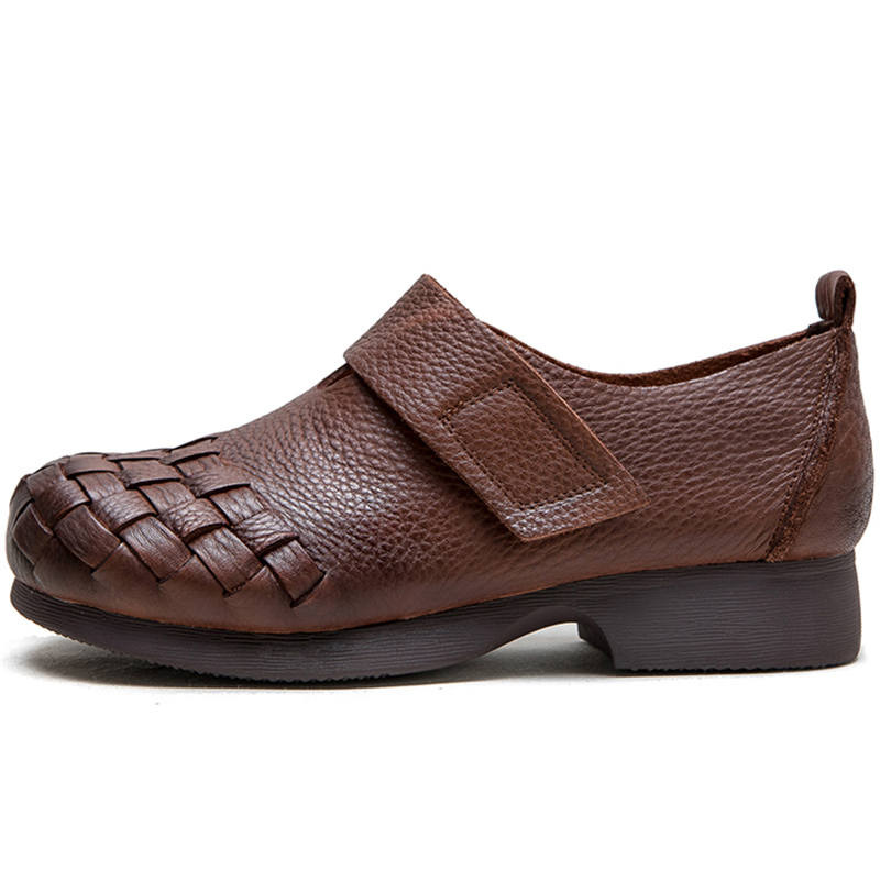 JIEZHOU Top Grain Cow Leather Casual Shoes 3cm Women's
