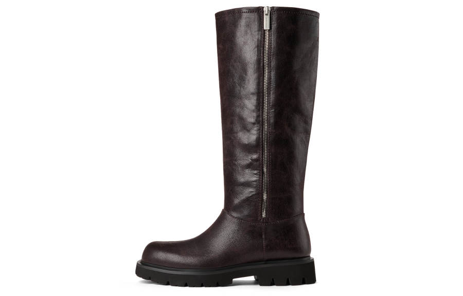 CHARLES&KEITH Small Ck Suede Knee high Boots 3.7cm Women's