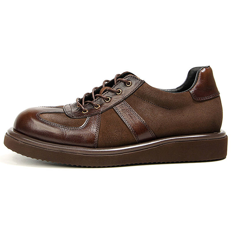DIENGRLEY Casual Shoes Men's Low Top Dark Brown