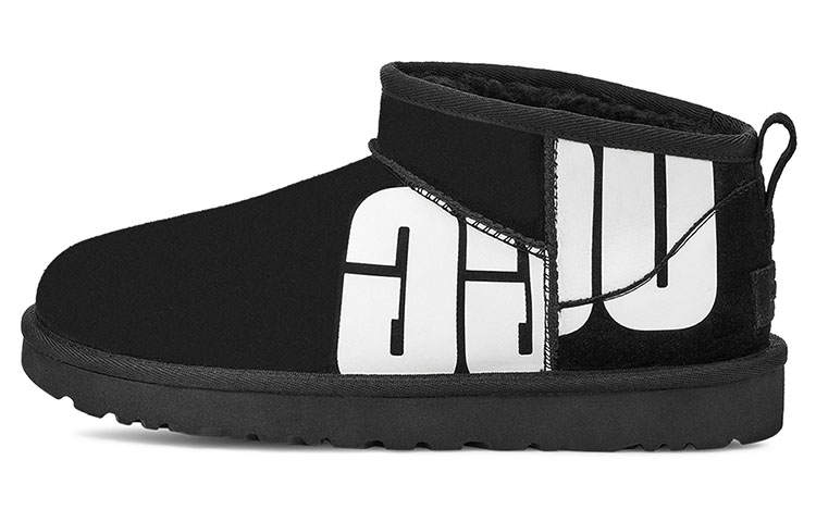 UGG UGG Classic Ultra Mini Broken Logo 'Black White' Women's