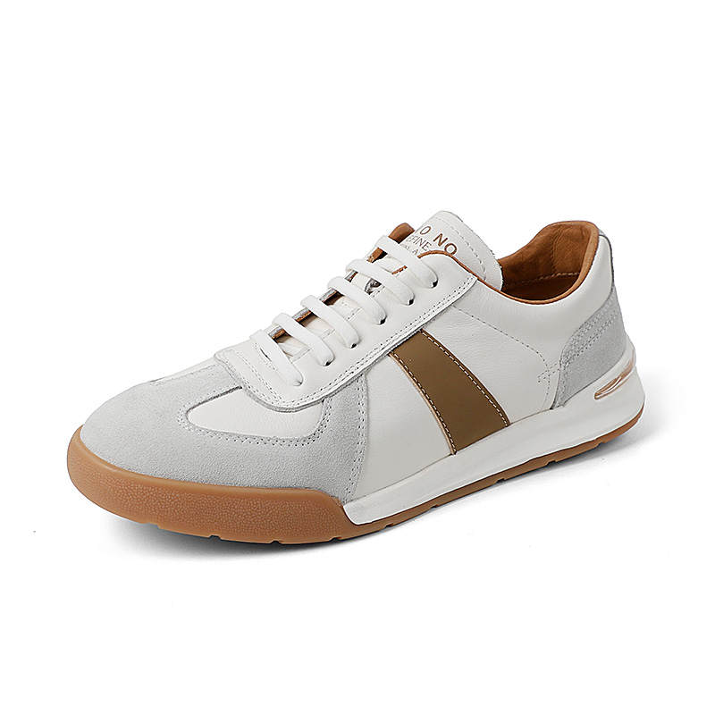 QIAONAI Low top Casual Shoes Men's Beige Apricot