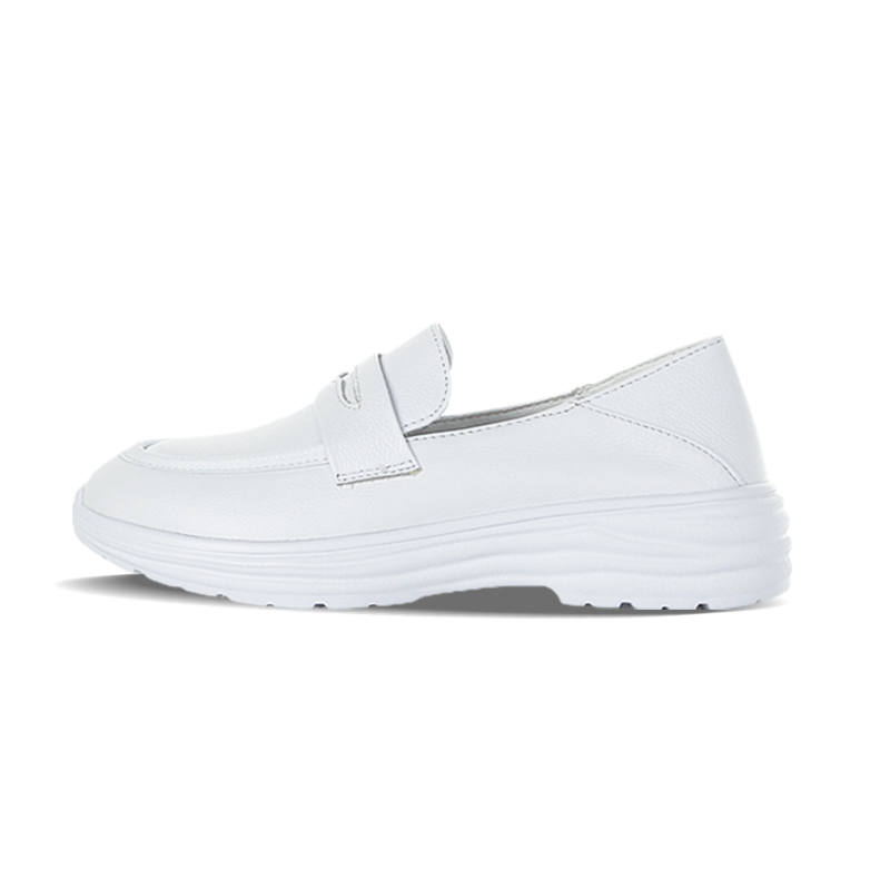FEIYING Cherry Blossoms Loafers Women's White