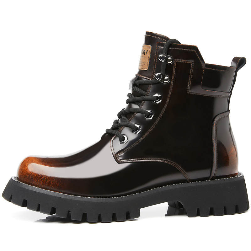 LUOMENG LUOMENG Combat Boots Men's Brown, Black, White