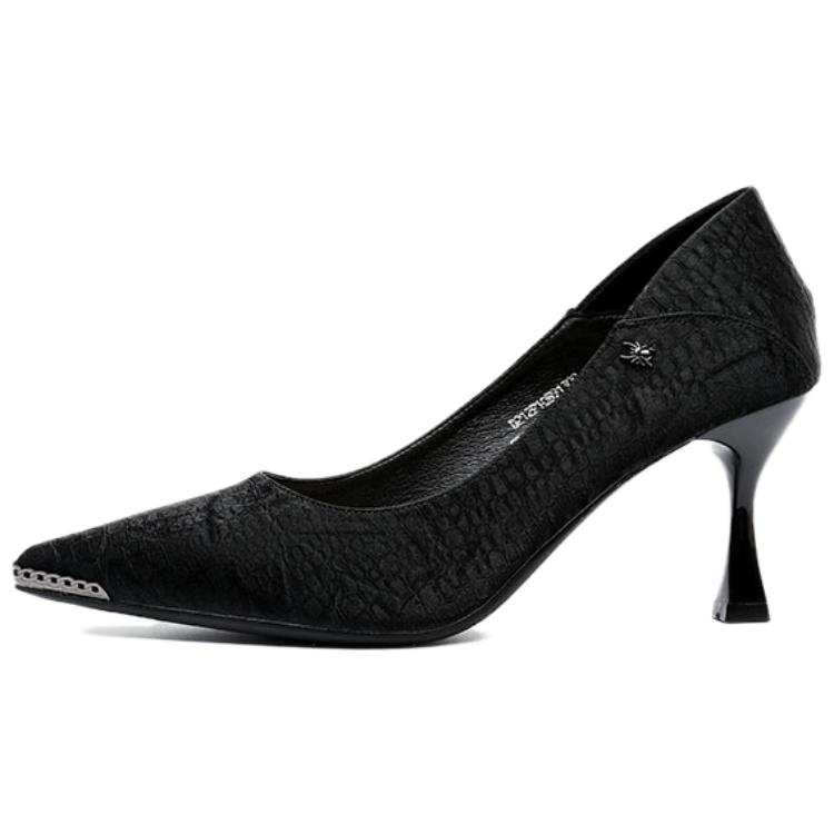 Spider King Pu Slim Heel High Heels 7cm Women's