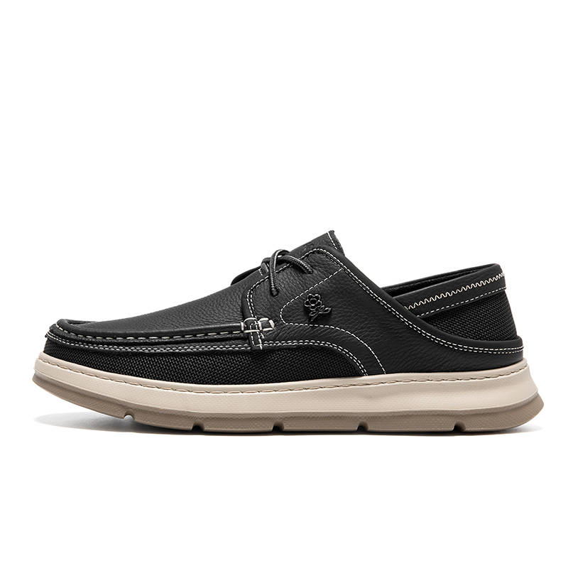 Montagut Casual Leather Shoes Men's Low Top