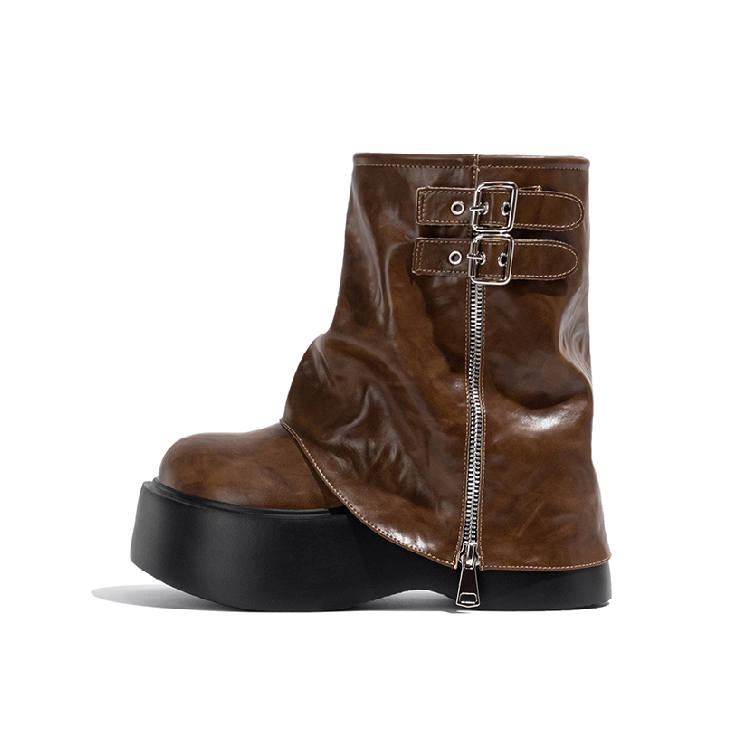LAOMIAO Ankle Boots Women's Brown