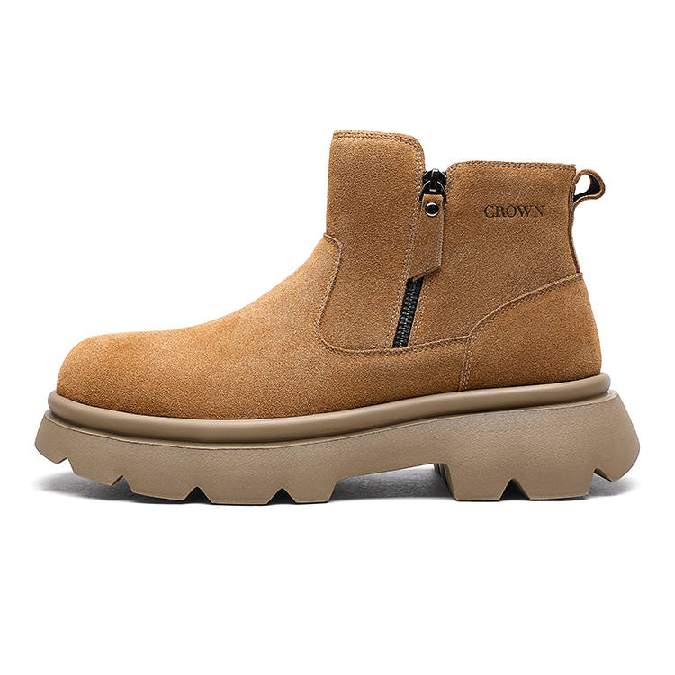 CROWN CROWN Thermal Short Snow Boots Men's Earth Yellow