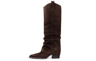 BREAD TREE Knee high Boots 6.5cm Women's Brown
