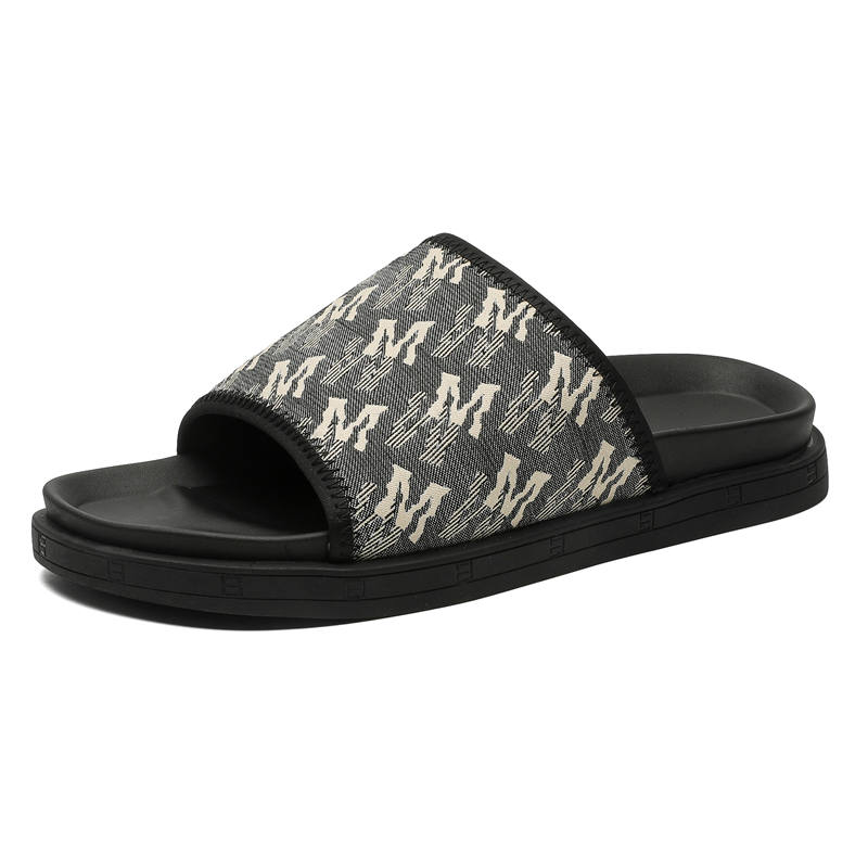 SOBB Abrasion Resistant Cushioning Abrasion Resistant Cushioning Slide Slippers Men's Black
