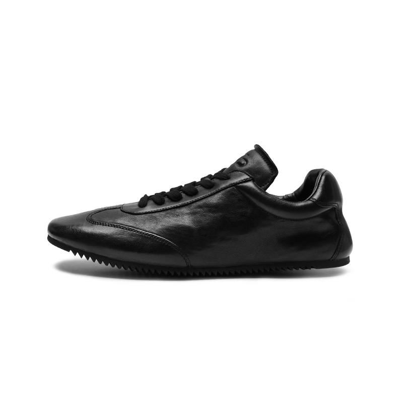 Viplander Tanned Leather Commander Collection Low top Casual Shoes Men's Black