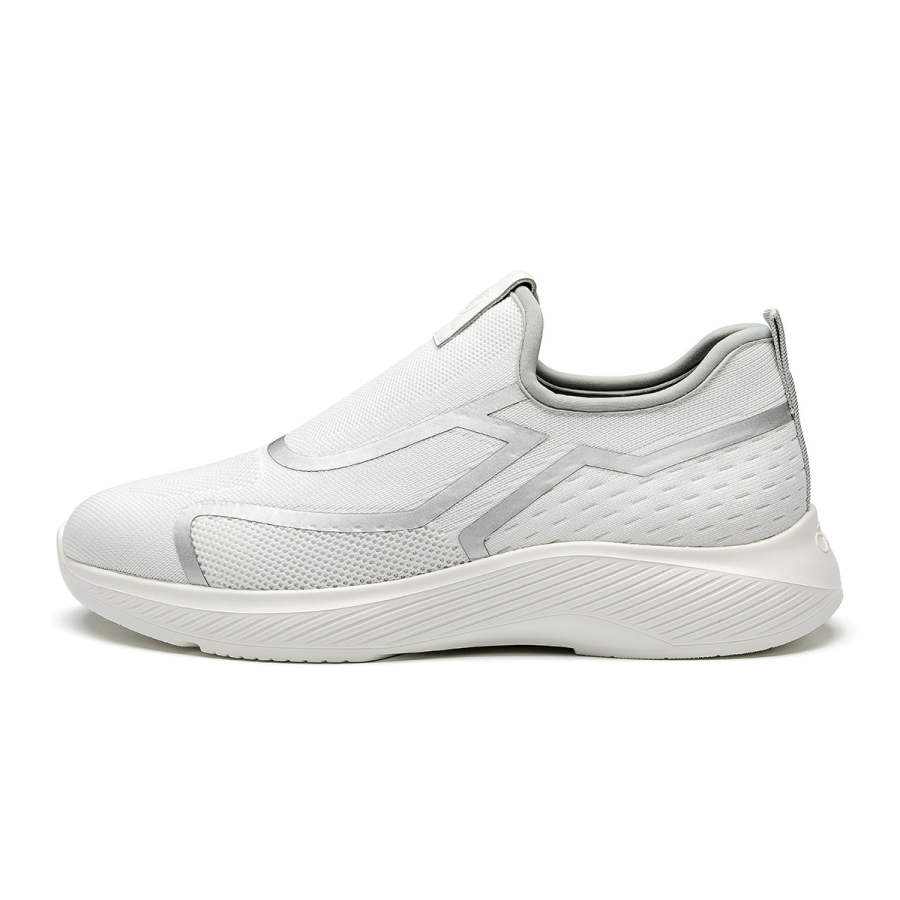 J.BENATO Fabric Lightweight Breathable Lightweight And Breathable Low top Casual Shoes Men's White