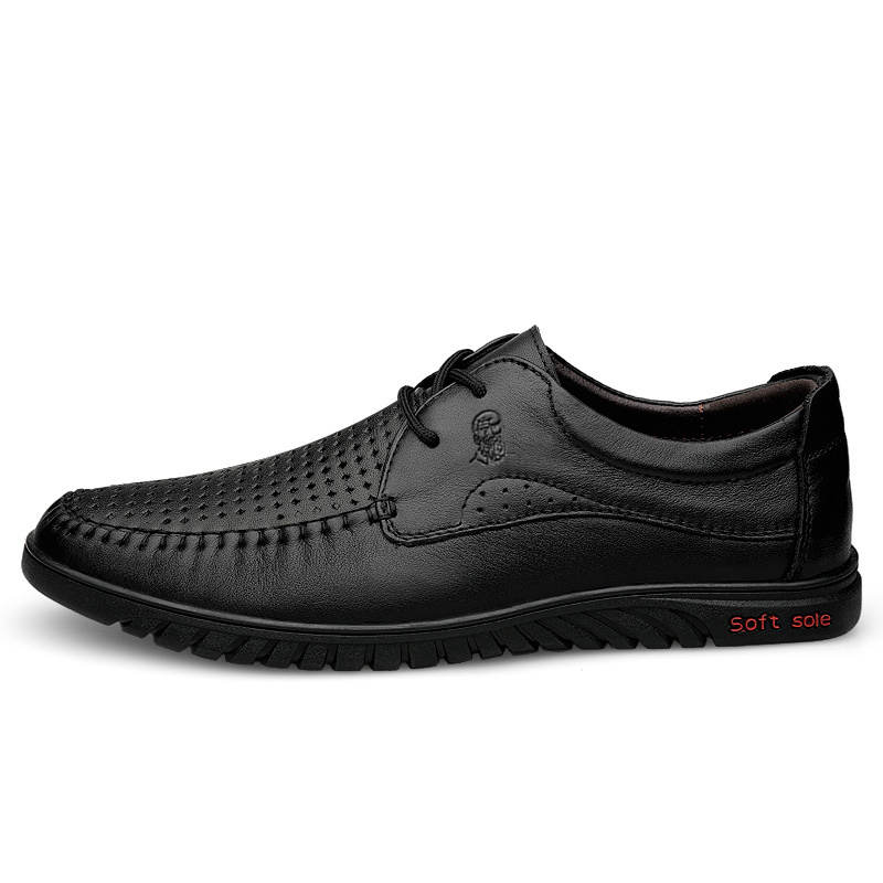 LAORENTOU Top Grain Cow Leather Casual Shoes Men's