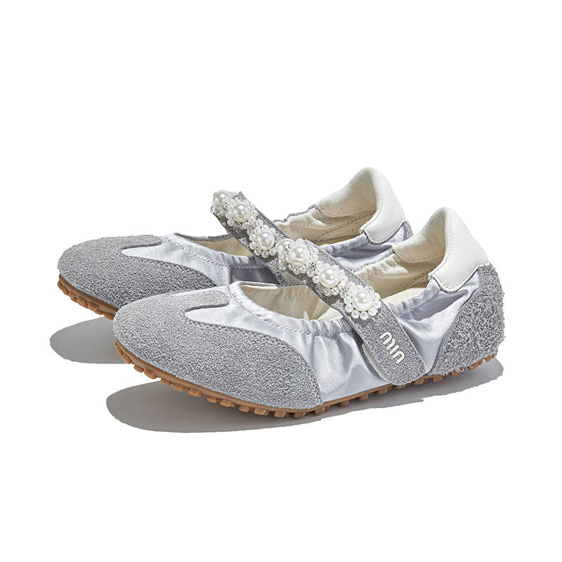 CHIBANG Cow Leather Flat Mary Jane Shoes Women's