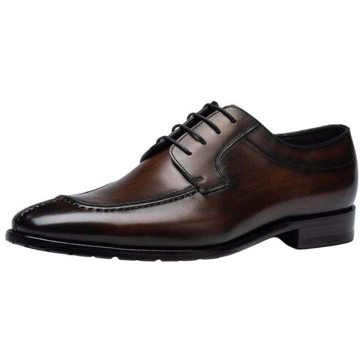 ROBERTA DI CAMERINO Cow Leather Dress Shoes Men's Coffee