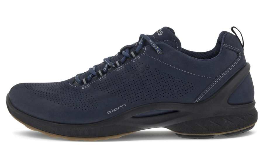 Ecco BIOM FJUEL PERF Cow Leather Low top Casual Shoes Men's Blue