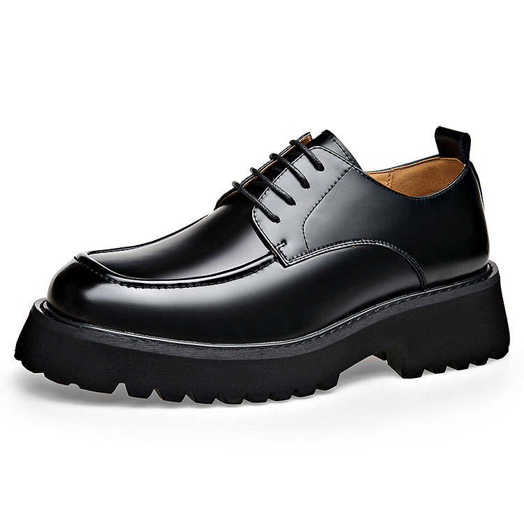 KAQIAODI Cow Split Leather Dress Shoes Men's Black