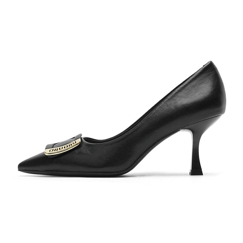 Zubumei Microfiber Leather Slim Heel High Heels 7cm Women's