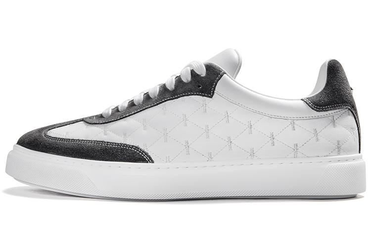 THOM WILLS Trendy Versatile German Army Trainers Low top Skateboard Shoes Men's Gray White