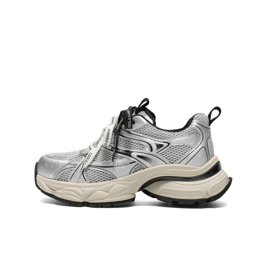 BELLE Textile, Artificial Leather Low top Chunky Sneakers Women's