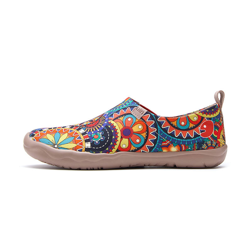U.IN Toledo 1 Painted Travel Shoes, Floral Collection Low top Casual Shoes Women's