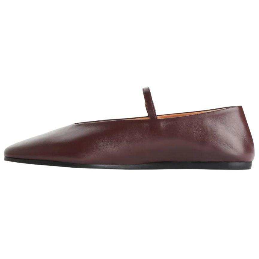 ARKET Flat Mary Jane Shoes Women's Dark Red