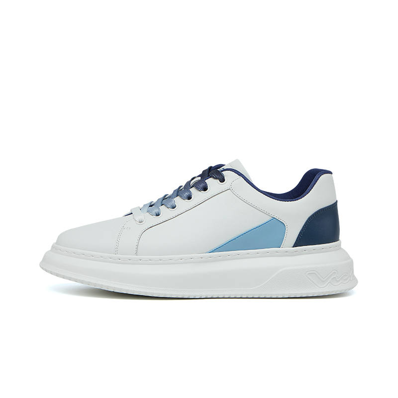 VICKI BROWN Cow Leather Casual Shoes Men's White Black