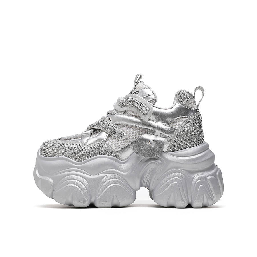 CARDANRO Petite Favorite Low top Platform Hidden Wedge 10cm Chunky Sneakers Women's