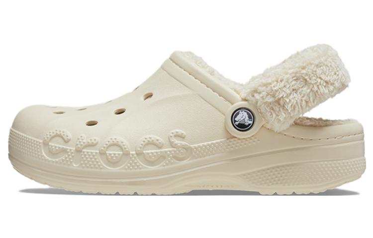 Crocs Crocs Baya Lined Fuzz Strap Clogs 'White'