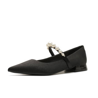 Ainer-cat Ainer cat Satin Block Heel Mary Jane Shoes 2cm Women's