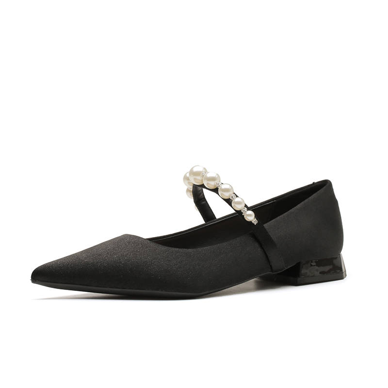 Ainer-cat Ainer cat Satin Block Heel Mary Jane Shoes 2cm Women's