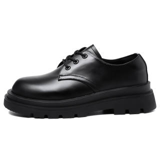 YEDANI Casual Leather Shoes Men's Low Top Black