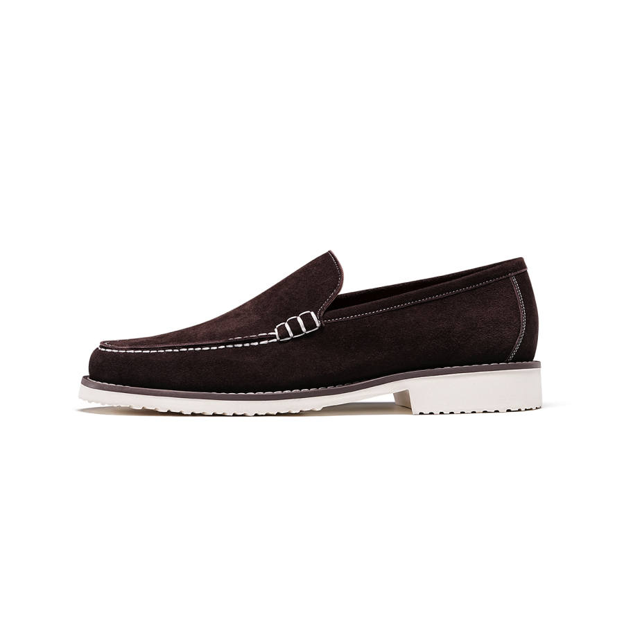 TRUFFAUT Loafers Men's Gray/Coffee/Gold Brown