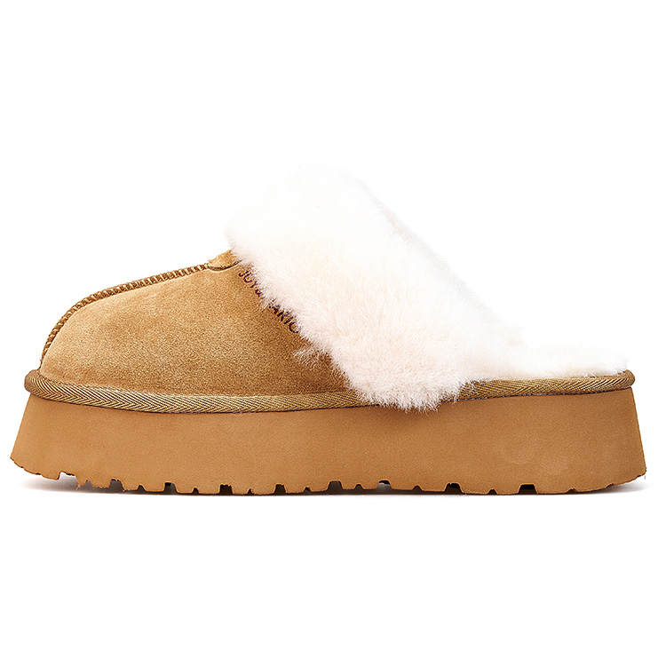 Joy&Mario Fleece Lined Fashion Comfortable Versatile Closed Toe Slippers Women's
